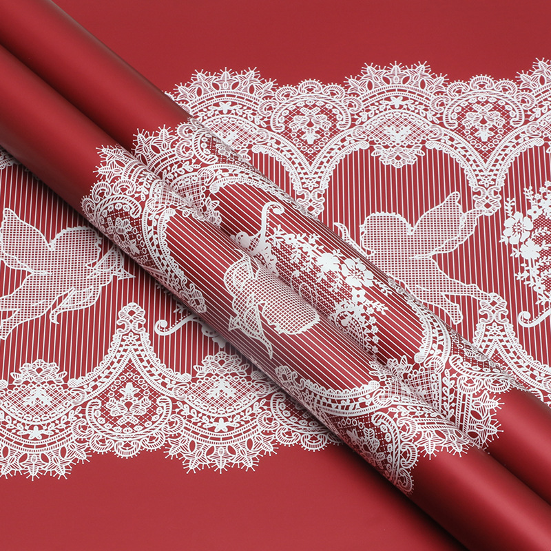 Rojo eléctrico de llama; 57 * 57cm20 hojas / paquete