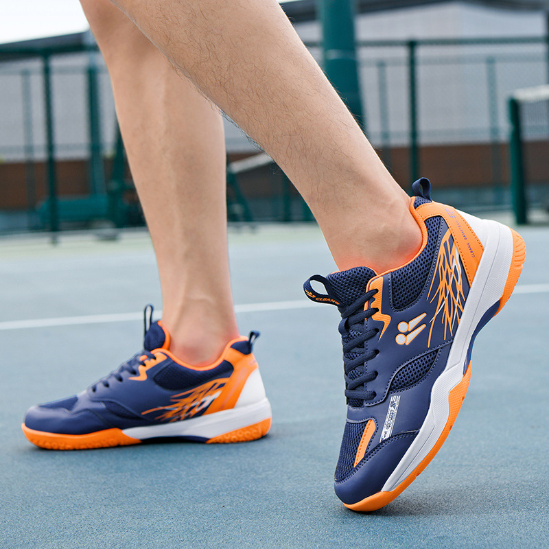 ROANK zapatos de bádminton para hombres y mujeres zapatos de entrenamiento amortiguadores zapatos deportivos profesionales respirantes anti-deslizantes zapatos de tenis resistentes al desgaste
