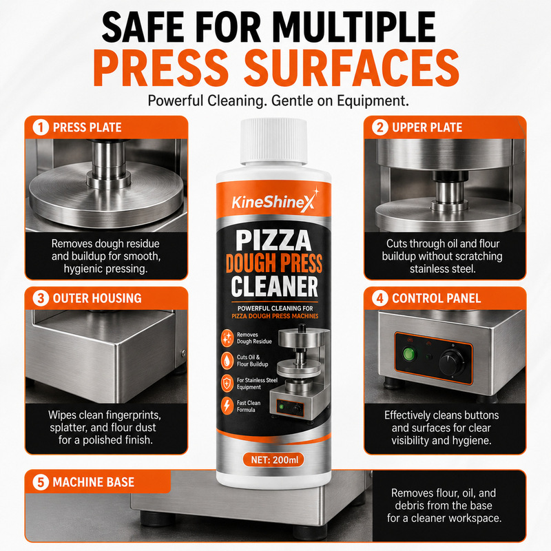 KineShineX Pizza Dough Press Cleaner - Commercial Cleaning Agent for Pizza Dough Presses KineShineX Pizza Dough Press Cleaner - Commercial Cleaning Agent for Pizza Dough Presses