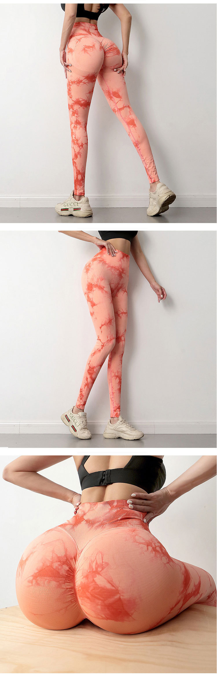 Fashion Printing Spandex Patchwork Active Bottoms Leggings display picture 1