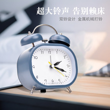闹钟学生专用闹钟儿童机械金属打铃数字静音夜灯卧室桌面时钟钟表
