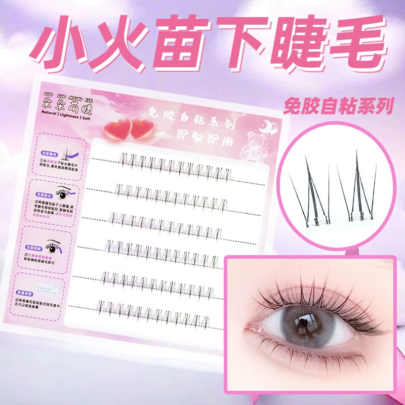 Capacious self-adhesive false eyelashes for eyelashes