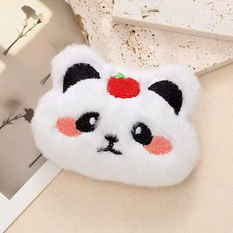 Cartoon Panda Plush Brooch For Bags Hats And Clothing Accessories_voghion.com