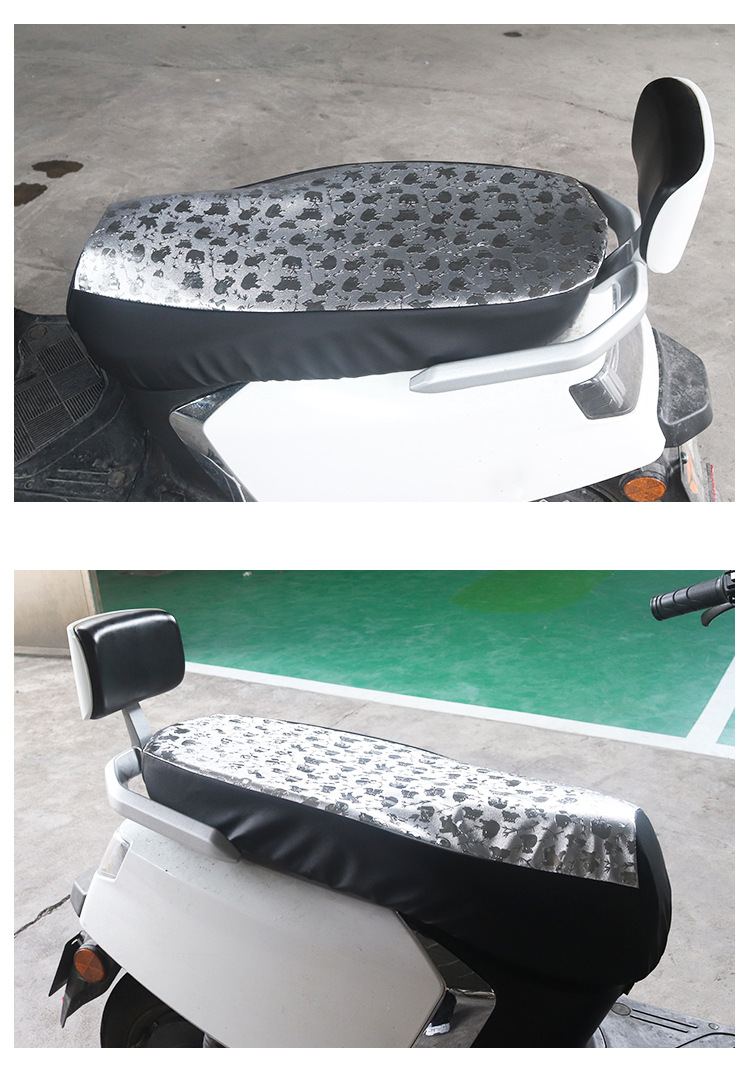 Electric car motorcycle cushion cover waterproof sun protection heat insulation breathable thickened battery car seat all-inclusive four seasons Universal