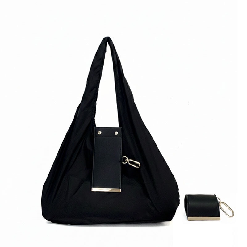 Temu foreign trade direct sales keychain storage nylon shopping bag, large capacity, convenient portable shoulder eco-friendly bag Temu foreign trade direct sales keychain storage nylon shopping bag, large capacity, convenient portable shoulder eco-friendly bag