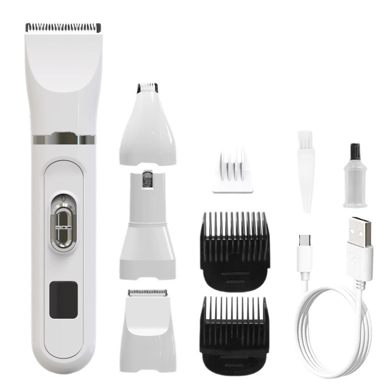 新品四合一ペット電気カット理毛器電動爪磨き器クロスボーダー犬猫ペット足剃り器|undefined