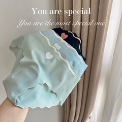 Japanese heart-stealing girl's knitted ice silk women's underwear, breathable, traceless, antibacterial, pure cotton crotch, comfortable women's briefs