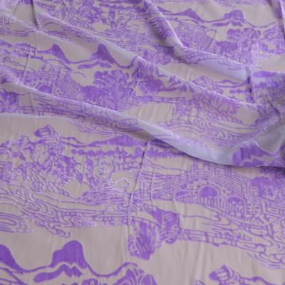 工厂批发梭织丝单色烂花丝绒面料睡裙连衣裙女装纺织布料批发|ru