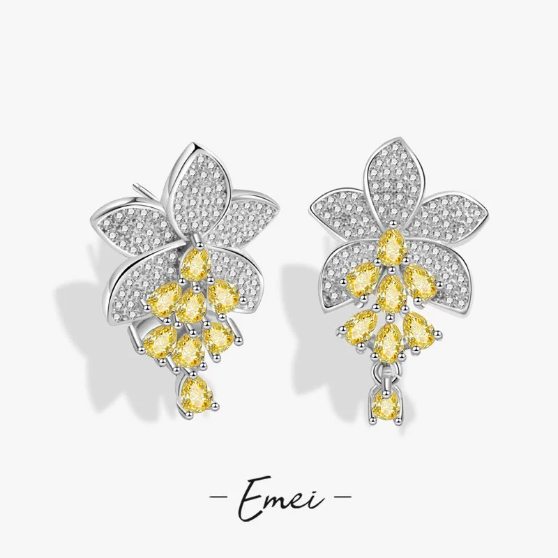 Fashionable earrings, universal dress, Japanese and Korean, flowered, wholesale