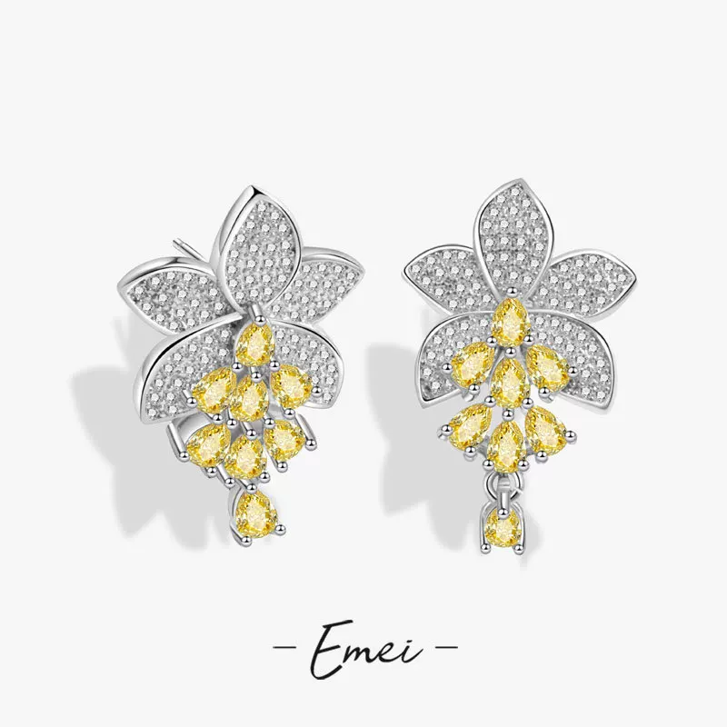 Fashionable earrings, universal dress, Japanese and Korean, flowered, wholesale