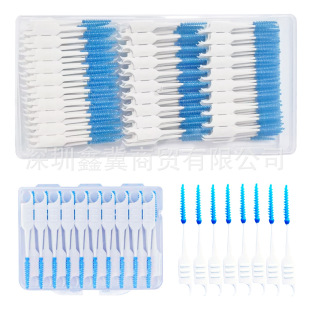 300 Pieces of Care Massage Pointed Interdental Brush, Double-Ended Soft Silicone Interdental Brush, Soft Rubber Toothpick