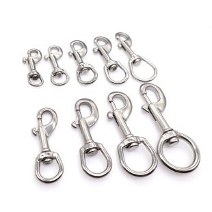 Factory Customized Stainless Steel 316 Hook Diving Webbing Hook Single Head Hook Chain Connection Lifting Buckle Rigging