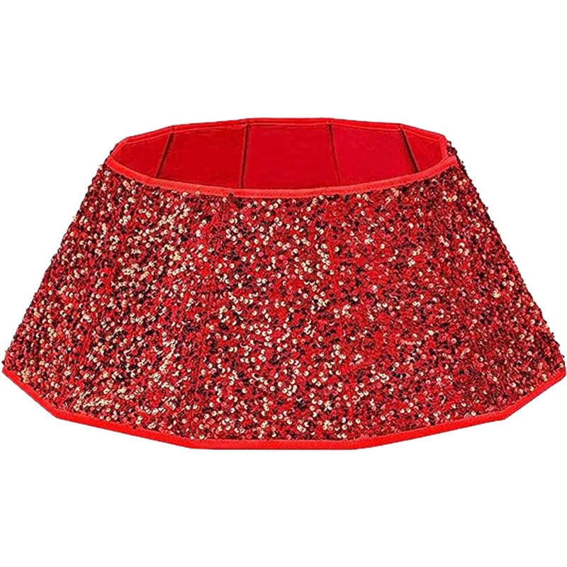 Adornos de árbol de Navidad con lentejuelas, nuevos, transfronterizos, al por mayor, artículos para manualidades, cuellos para árboles de Navidad