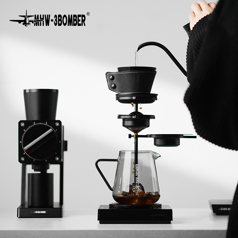 Mhw-3Bomber Bomber Smooth Hand-Pour Ice Hockey Holder Aluminum Alloy Hand-Pour Holder Adjustable Filter Cup Holder
