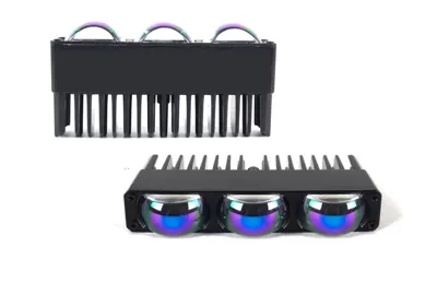 Motorcycle headlights, headlights Matrix Laser Headlight Grille - three-bead-grille-light