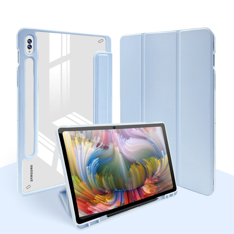 For Samsung Tabs8 protective cover S8Ultra transparent acrylic A8 anti-bending s8 +/s7 +/s7fe anti-fall shell