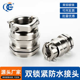 金属双锁紧电缆防水固定接头防脱拉格兰头连接器M12PG7G1/4NPT1/2
