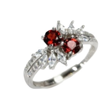 organically adjustable universal ring with amethyst, silver 925 sample, does not fade