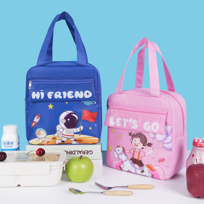 Internet Celebrated Children's Handbag for Going Out Portable Cute Primary School Student's Lunch Bag Small Bag Office Student's Insulated Lunch Box Bag