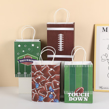 跨境橄榄球主题礼品袋节日派对糖果手提包装袋烘焙奶茶外卖打包袋