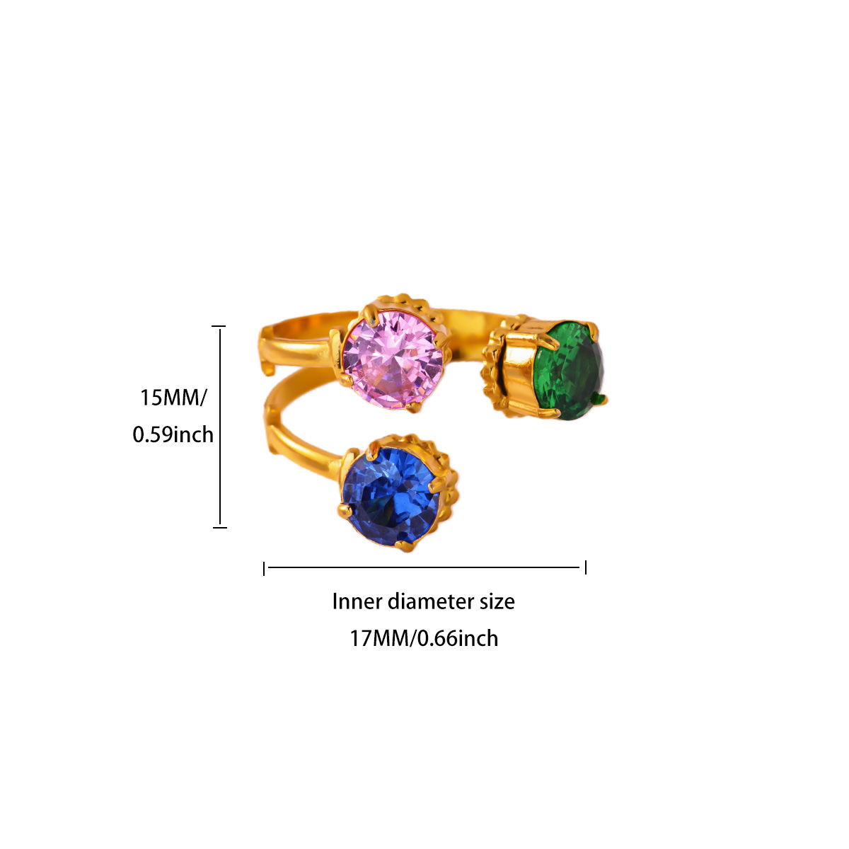 Anello di design scintillante da donna elegante e confortevole_voghion.com