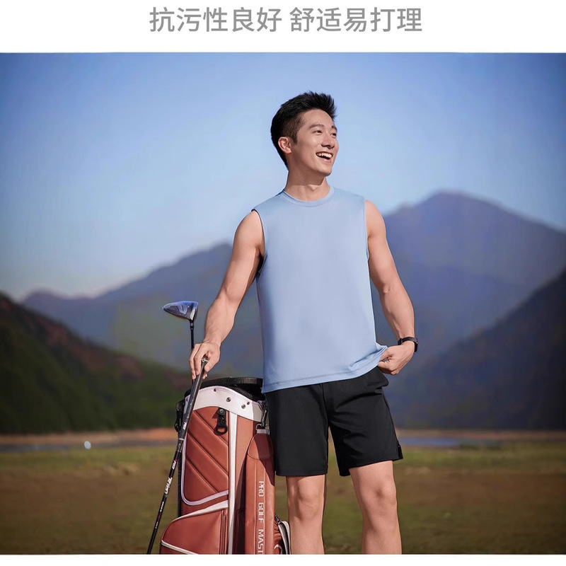150g Light Quick-drying Sleeveless Sports Quick-drying Vest Summer New Fashionable Casual Men's Outdoor Printable Spiny