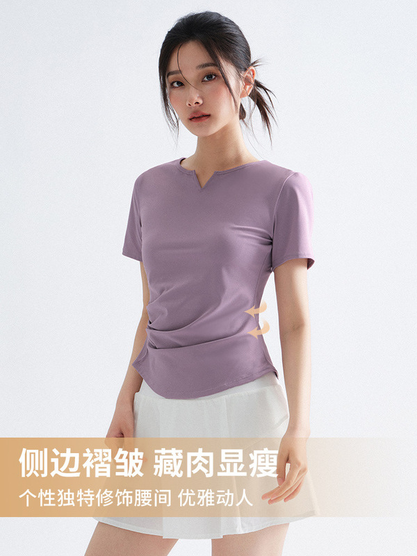 运动短袖T恤女夏季大码胖mm显瘦透气速干上衣跑步训练瑜伽健身服|undefined
