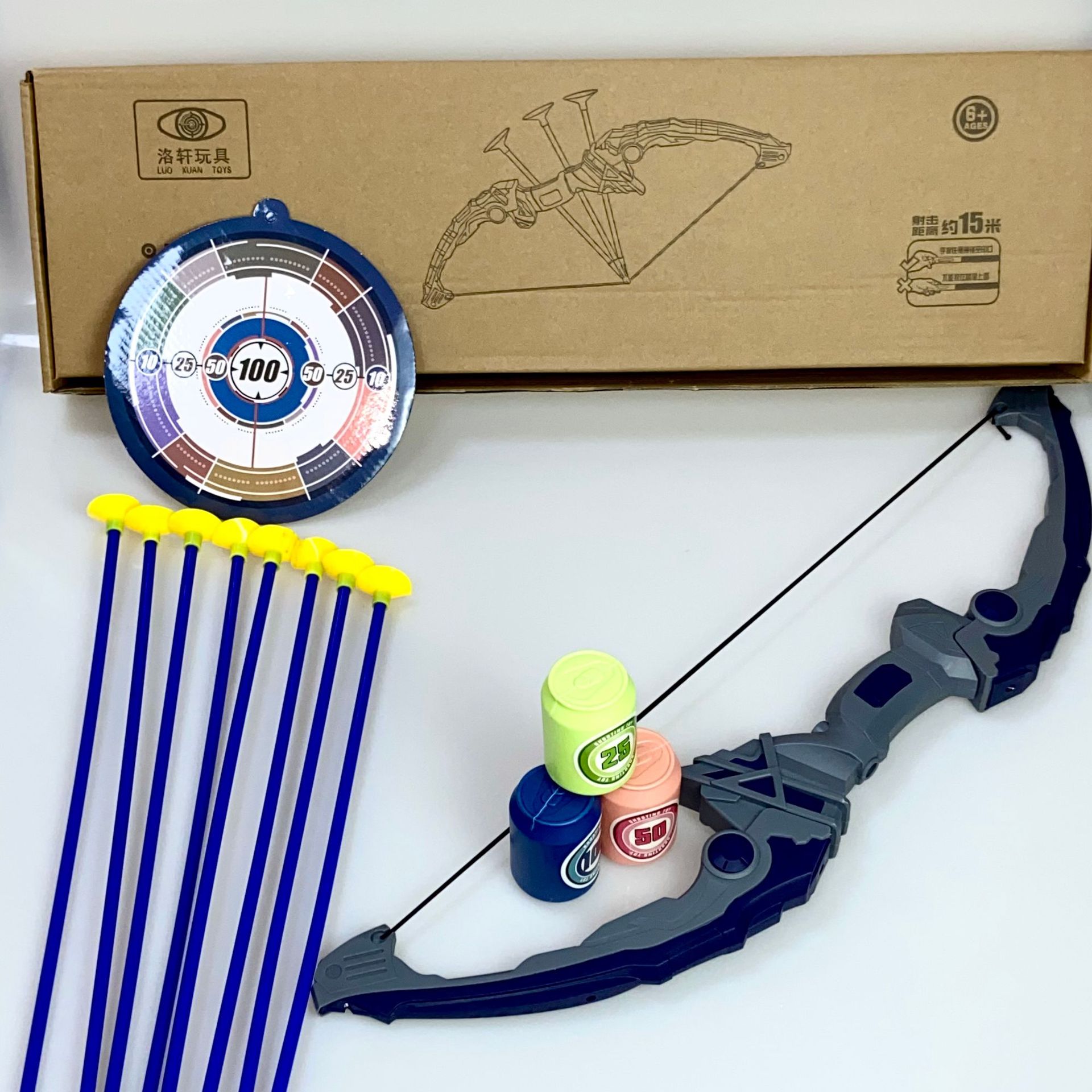 기본 파란색 8 화살 + 불스아이 + 3 항아리