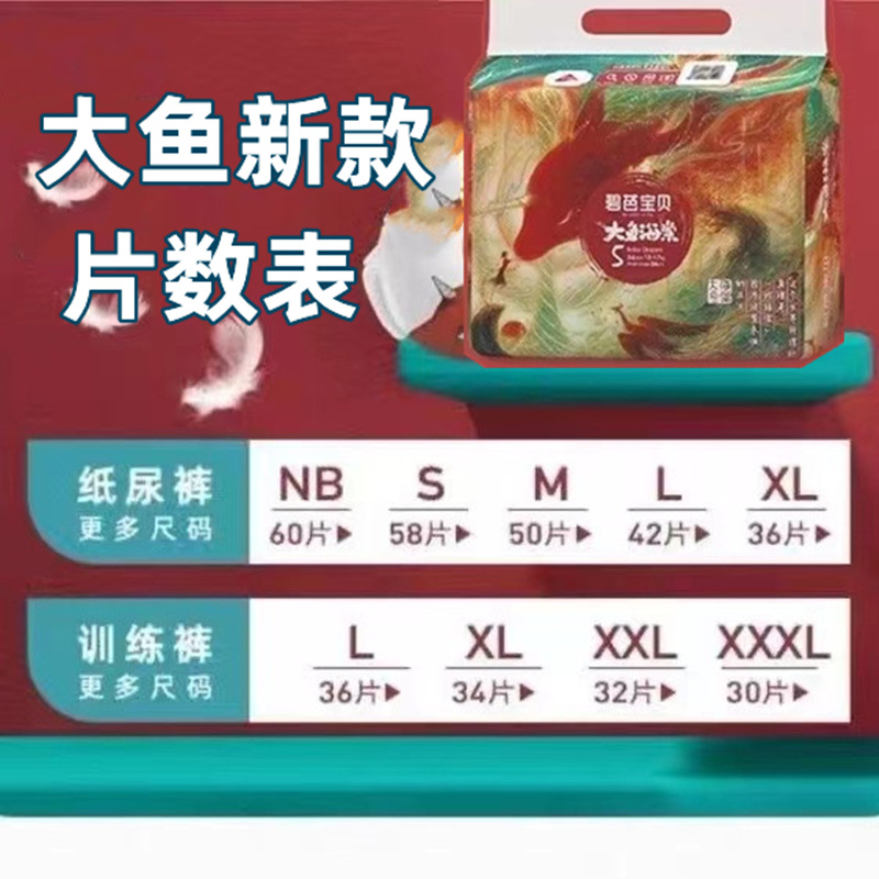 Factory-direct supply of Biba Dafu Haitang diapers&mdash;new baby diapers & newborn pull-up pants available for wholesale and dropshipping.