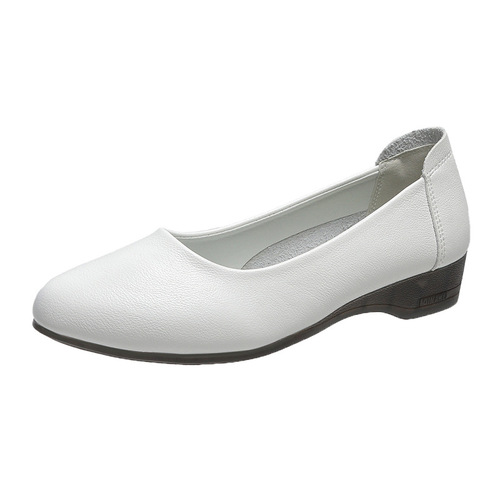 Single shoes for women in autumn and winter, slip-on loafers,  new style breathable flat-soled bean shoes, soft-soled nurse shoes