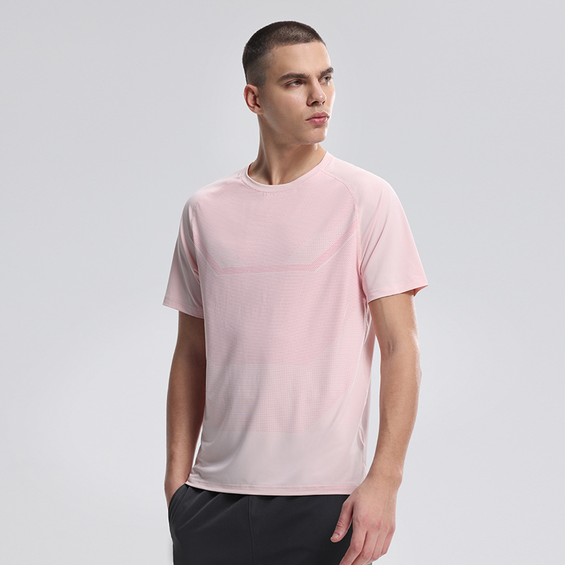 Comercio exterior transfronterizo de hombres al aire libre impresión digital camiseta ligera transpirable hombre cuello redondo secado rápido mangas cortas