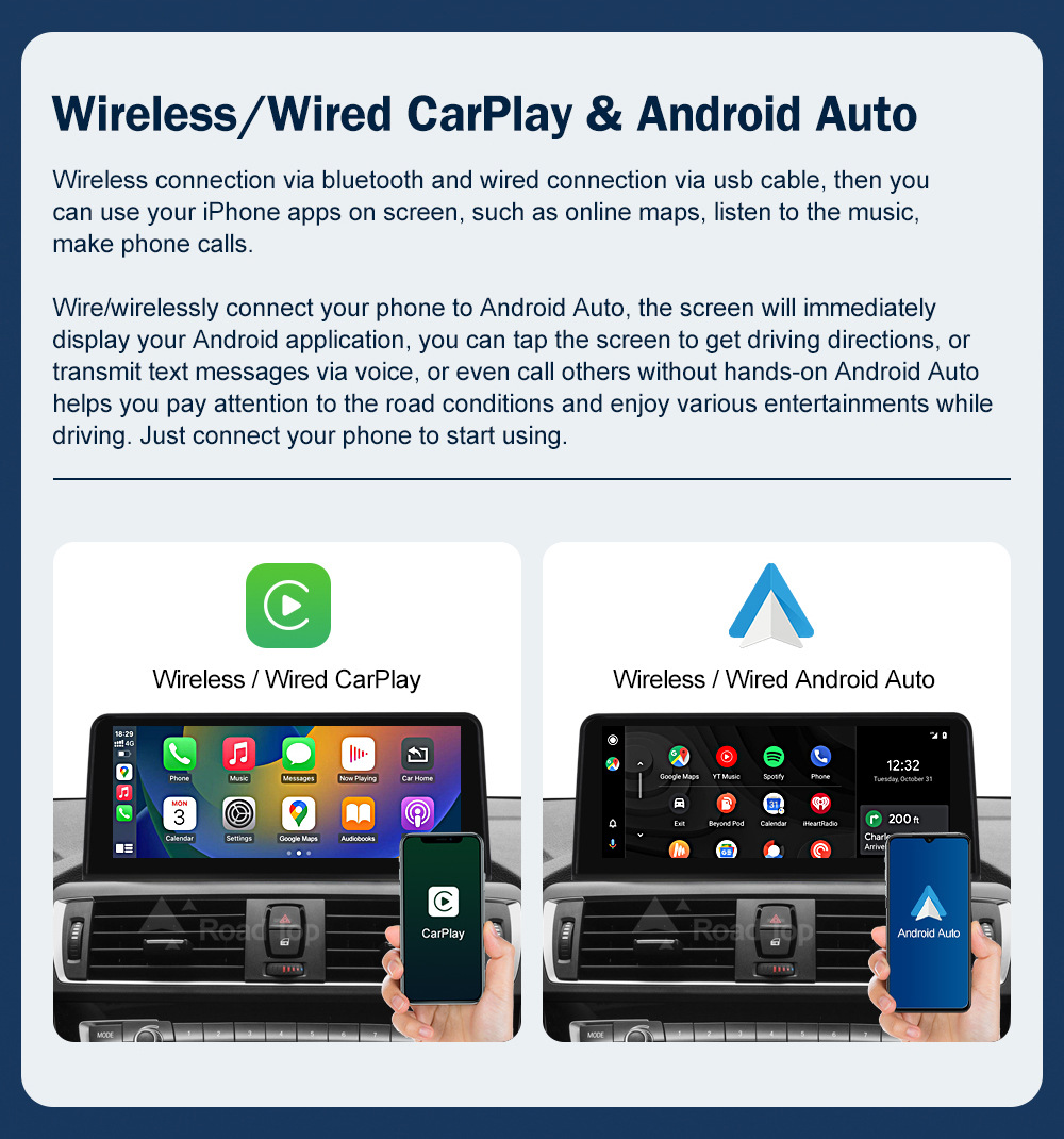 10.25''CarPlay Car Multimedia Display Screen for Bmw 1/2 Series NBT System