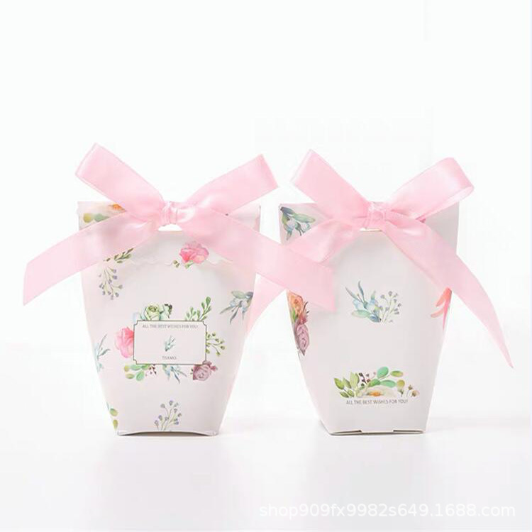 Tiktok mismo estilo caja de dulces estilo occidental nueva caja de dulces creativa bolsa de regalo de boda bolsa de regalo de mano bolsa de papel