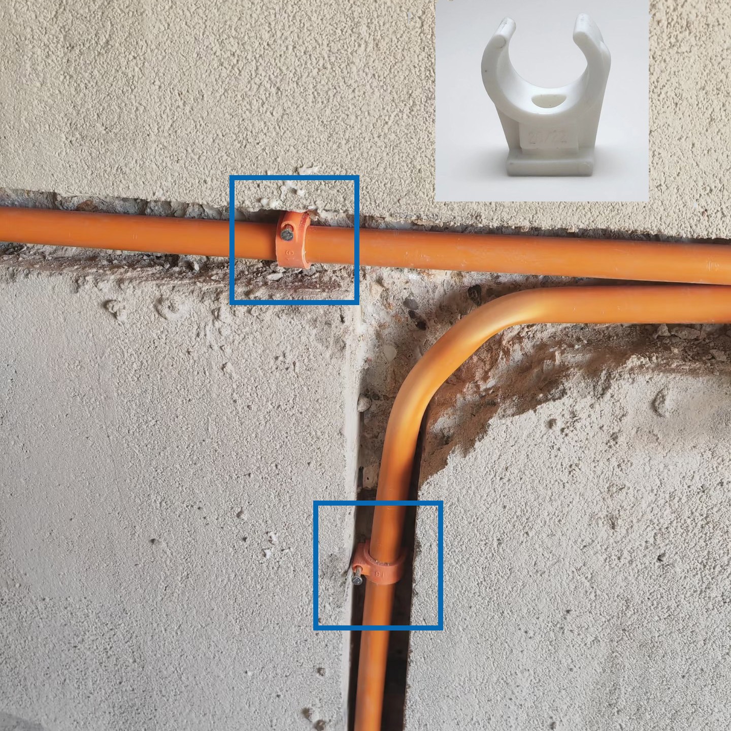 U型管夹，U-Shaped Pipe camp。塑料PE低价电气导管配件电缆线管