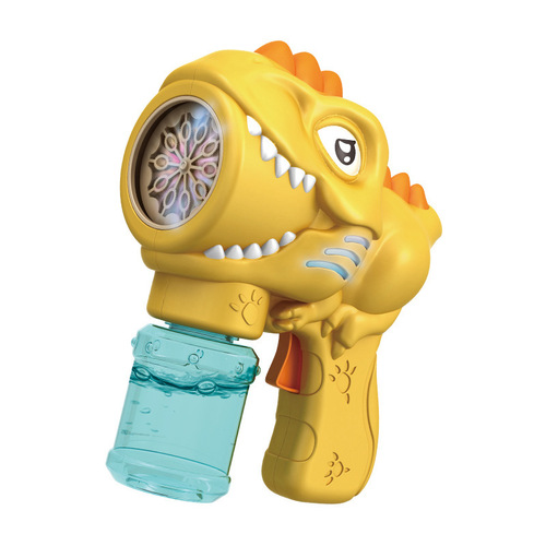 Cross-border children's new 10-hole dinosaur steel cannon bubble gun wedding interactive outdoor bubble machine toy gun wholesale