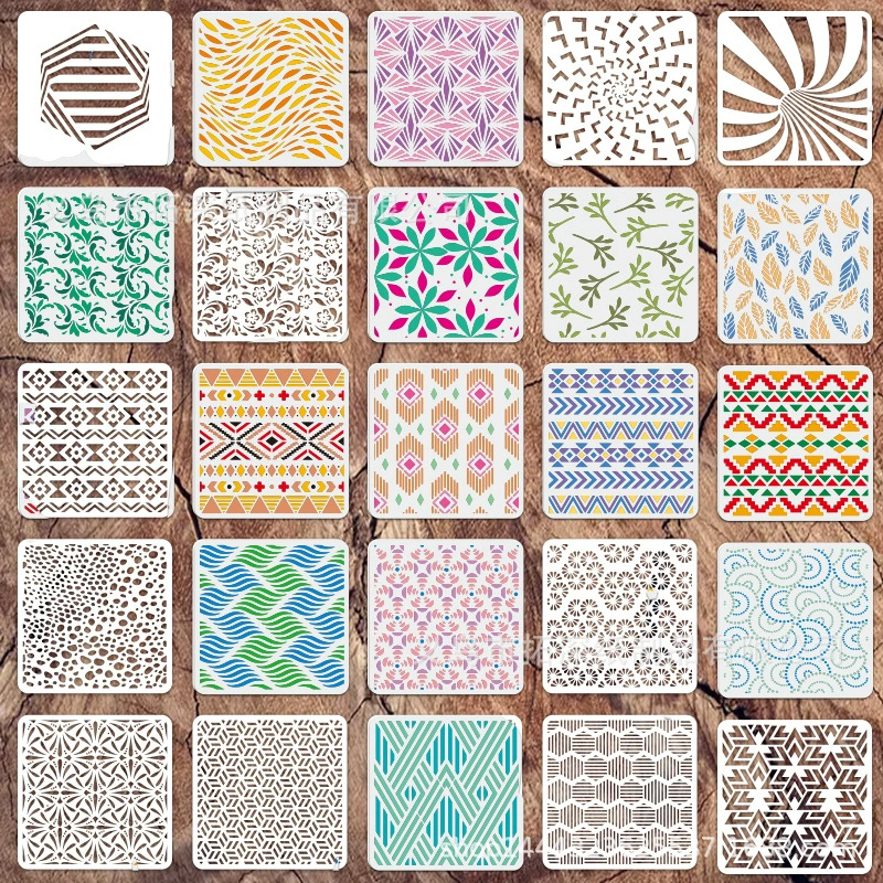 Трансграничная Геометрическая Мандала простой Графический Шаблон для рисования полый узор граффити украшение DIY