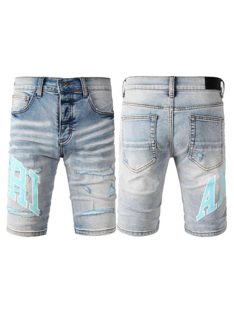 Comercio exterior transfronterizo Europa y América marca de moda Amiri Hip Hop callejera Hip Hop agujero hacer viejos jeans