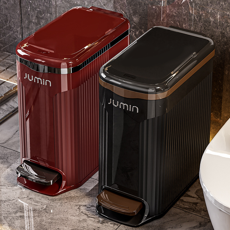 ゴミ箱家庭用高級トイレキッチンリビングルームの贅沢な蓋付き寝室大容量足踏み式プラスチック|undefined