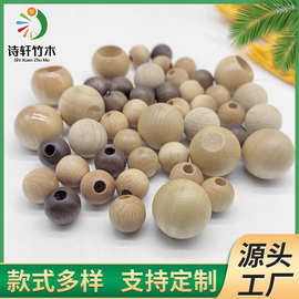 厂家直销各规格圆木球diy喷漆实木珠彩色木球荷木黑胡桃木木圆球