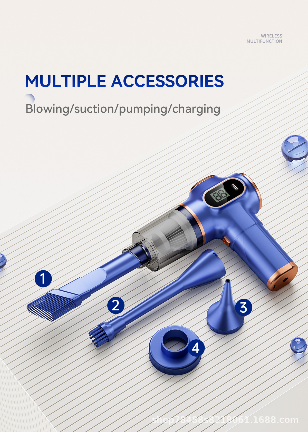 Factory Direct Supply Vacuum Cleaner Wireless Portable High Suction Vacuum Cleaner Car Home Blowing and Suction All-In-One Mini Dust Blower