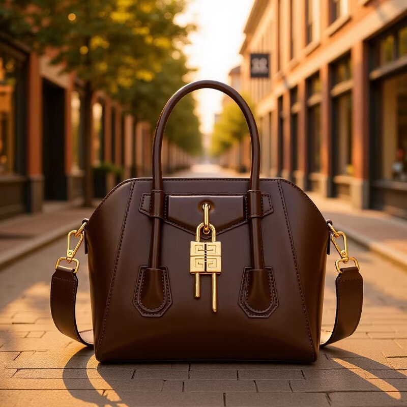 Cross-Border Trend Casual Metal Lock Handbag 2026 New Model Light Luxury Large Capacity Shoulder Crossbody Boston Bag