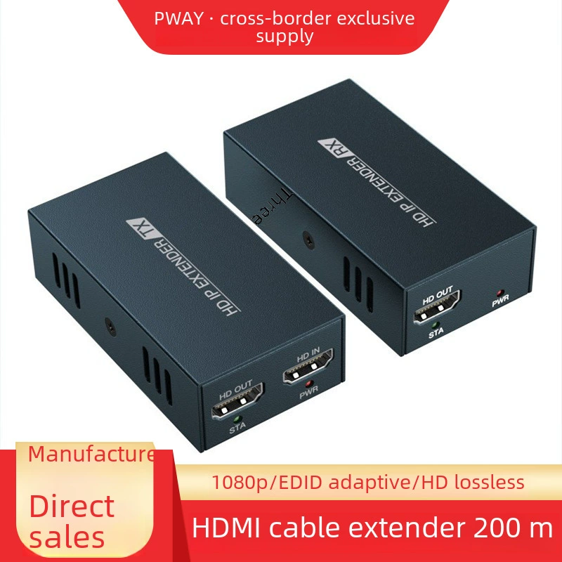Удлинитель HDMI на 200 метров, сетевой HDMI-расширитель, усилитель сигнала для мыши и клавиатуры KVM, ещё один