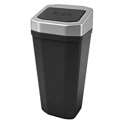 Car Trash Can with Lid, Car storage bag/box - silver-car-trash-can