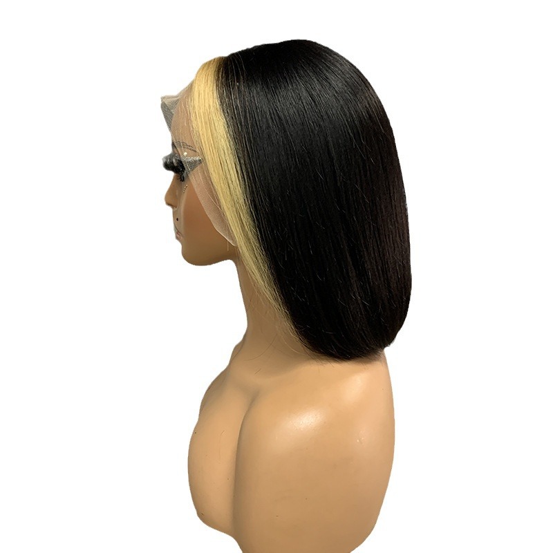 Xuchang Wig Highlight Bruin 13x 4 Kant Bob Pruiken Menselijk Haar Pruik_voghion.com