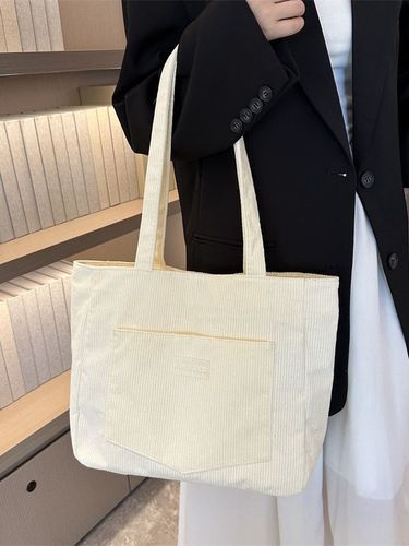 Large-capacity tote bag for women, trendy corduroy shoulder bag, Instagram-style underarm bag, handheld handbag