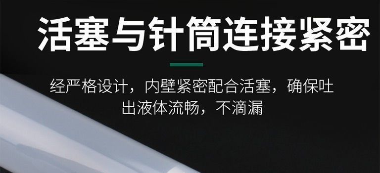 Dispensing machine accessories: American-style transparent syringe, dispensing syringe adapter/white syringe with piston adapter