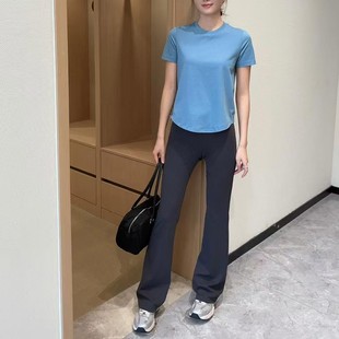 LULUT Yoga Short-sleeved Women's Casual Loose Round Neck Cotton Quick-drying Breathable Thin T-shirt High Elastic