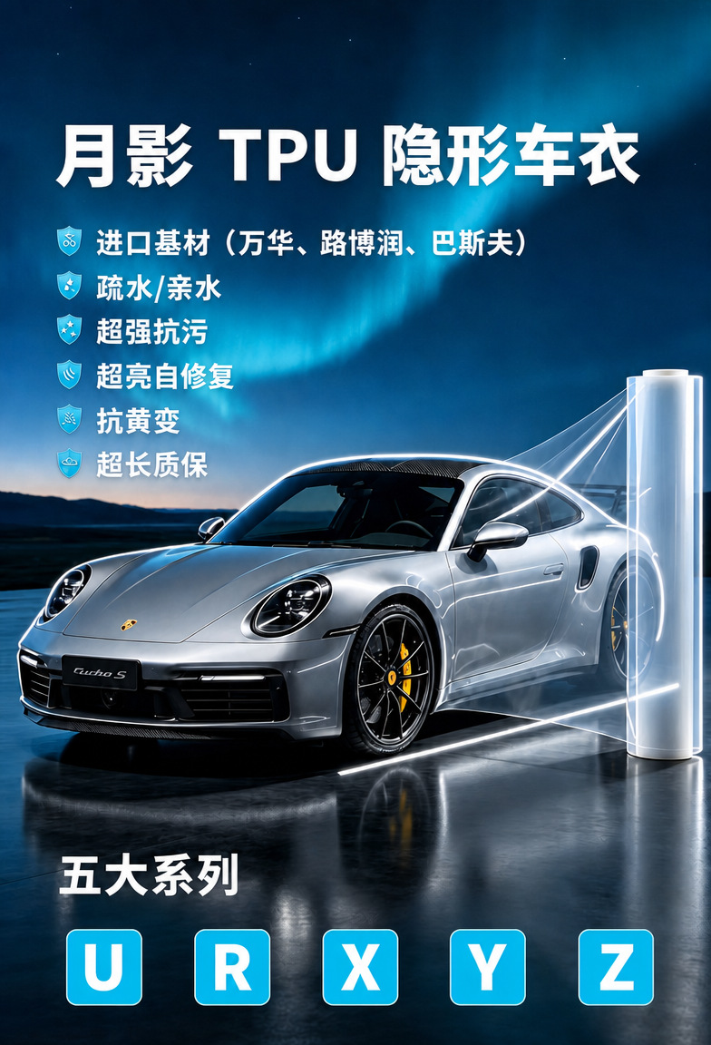 U8 Car Film Vehicle PPF Paint Protection Film, Transparent TPU, Self-Healing, Hydrophilic