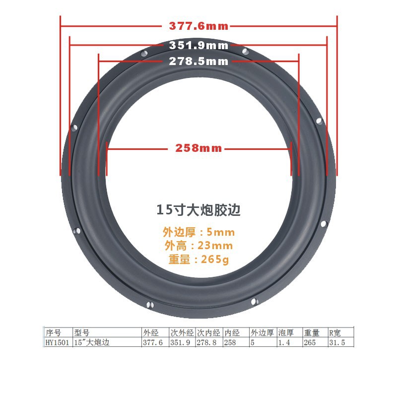 15 inch cannon round thick notched edge