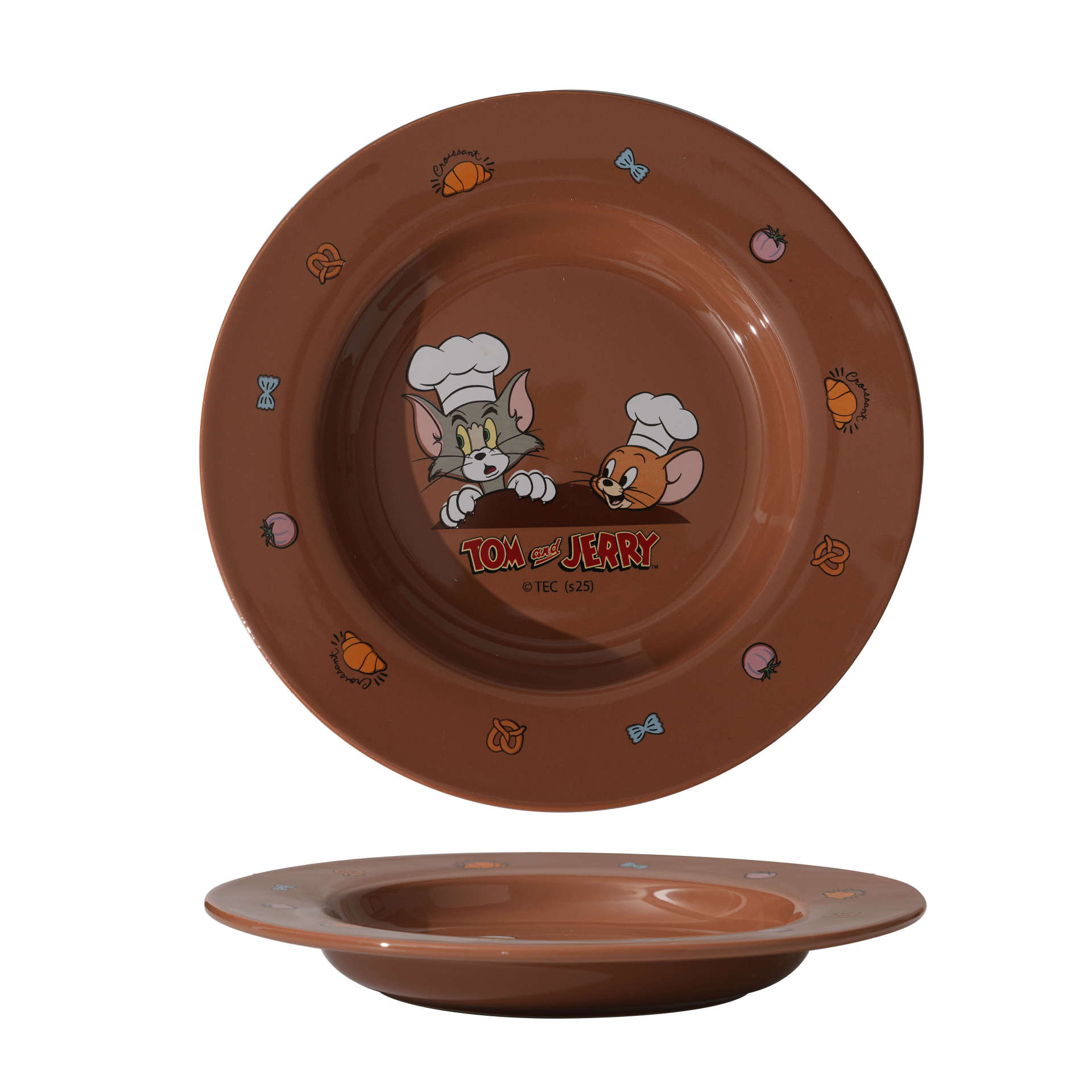 Gato y ratón encantador plato de cerámica cubierta set casero nuevo plato de cerámica un solo alimento cubierta de alto valor facial image 6